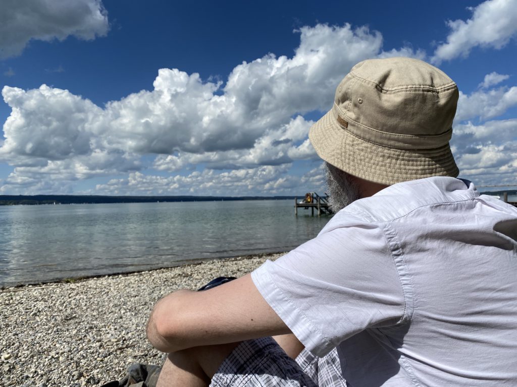 Sitting on the beach