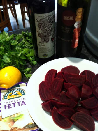 Beetroot salad ingredients