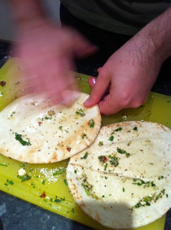 Coating flatbreads