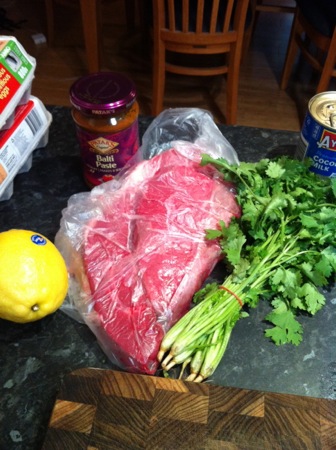 Steak ingredients