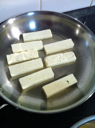 Paneer frying