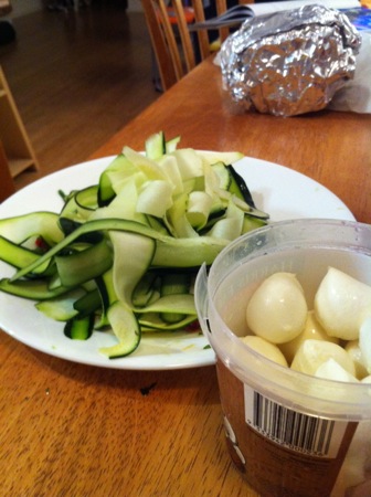 Finished zucchini salad