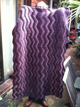 Purple Ripple Afghan