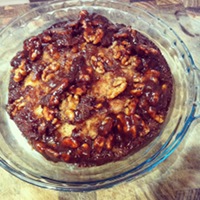 Caramel Walnut Upside-Down Banana Cake